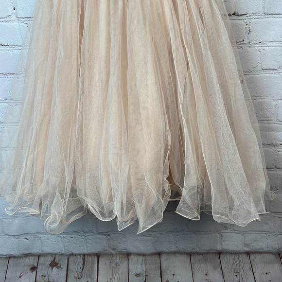 Blonde Nites Tulle Rhinestone Sweetheart Neckline Dress Homecoming Prom Size 3 - Picture 5 of 6